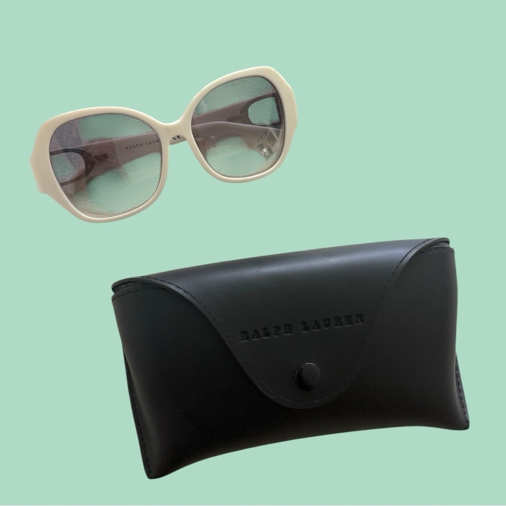 Ralph Lauren Cream Sunglasses with Black Case